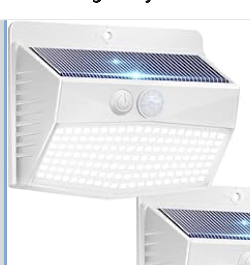 1 pack Solar Lights Outdoor Motion Sensor, Solar Security Lights with 3 Lighting Modes 