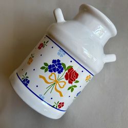 Cute Vintage Ceramic Milk Jug With Floral Design 
