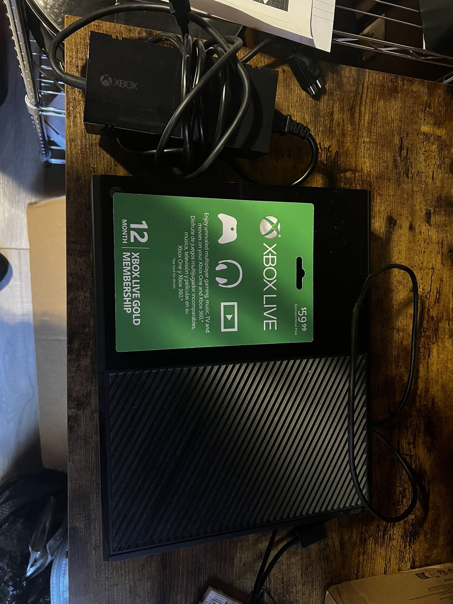 Xbox One Console & 12 Month Membership Card