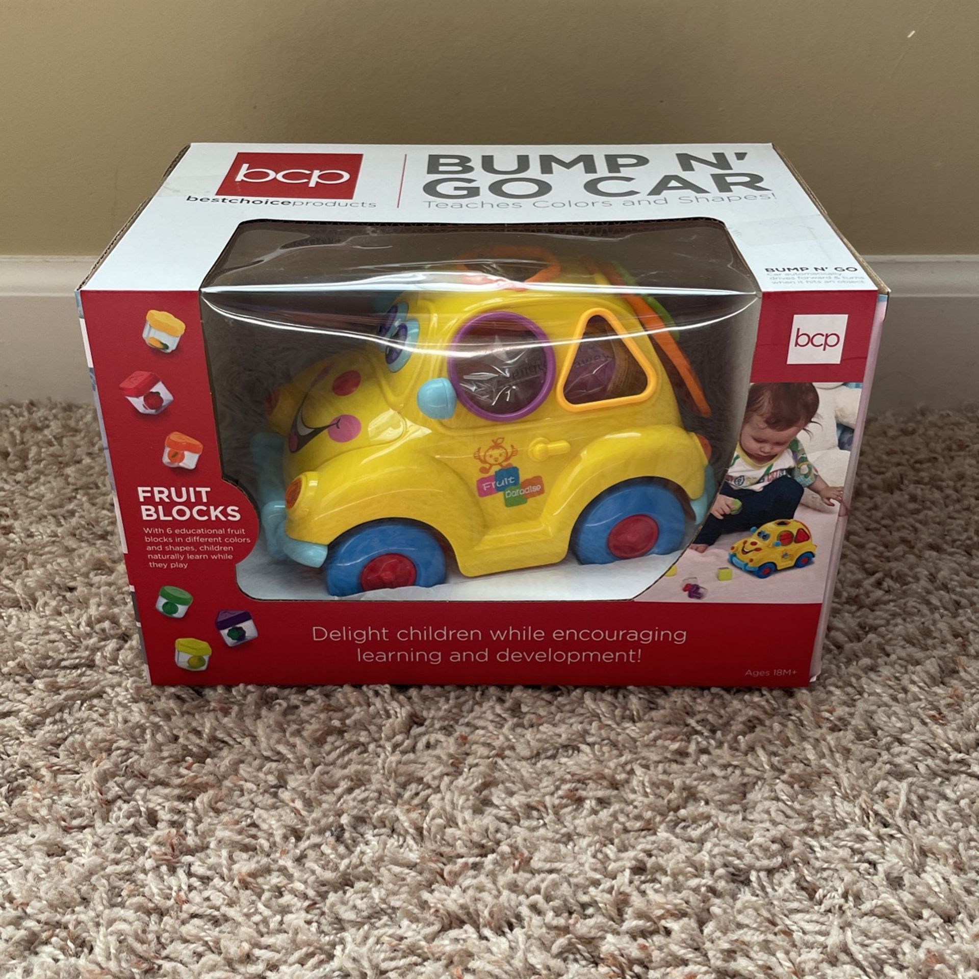 NEW! Bump N Go Car Colors And Shapes