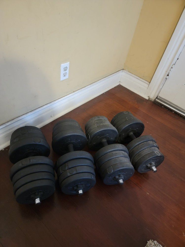  2 Sets 66 Lbs Each Set Adjustable Dumbbell Weights 