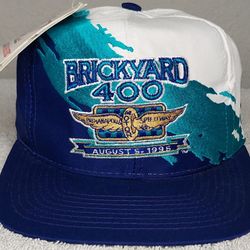 Authentic Brickyard 400 Logo Athletic Splash Snapback Hat New With Tags