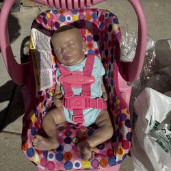 Beautiful Reborn Baby Doll w/ Carrier & Accessories– Like New