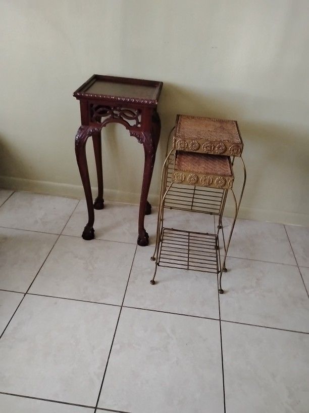 Three Vintage Tables Two Are Stackable X-Men Condition