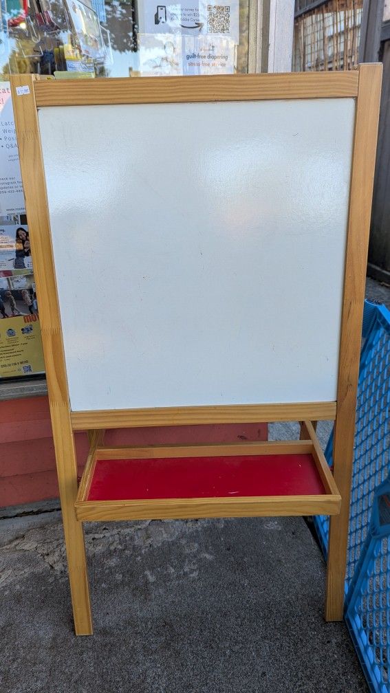 Kids Art Easel Double Sided Whiteboard Blackboard