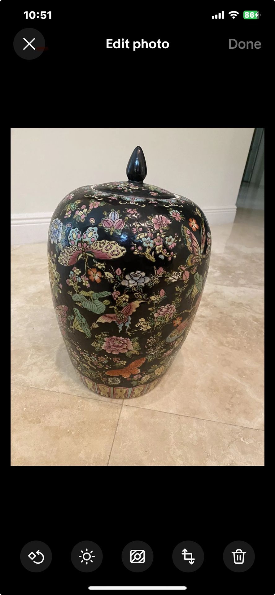 Hand Painted Chinese Pot