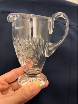 Beautiful Cut Crystal Creamer and Dish for Sugar/Sweetener Packets
