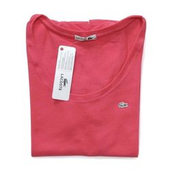 LACOSTE ROUND-NECK SILVER CROC FOR WOMEN