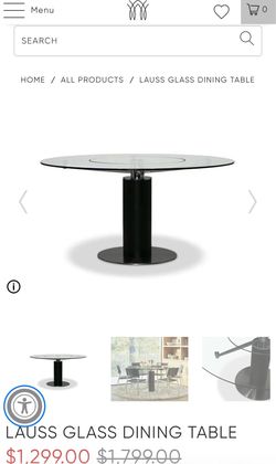 Lauss glass dinning table