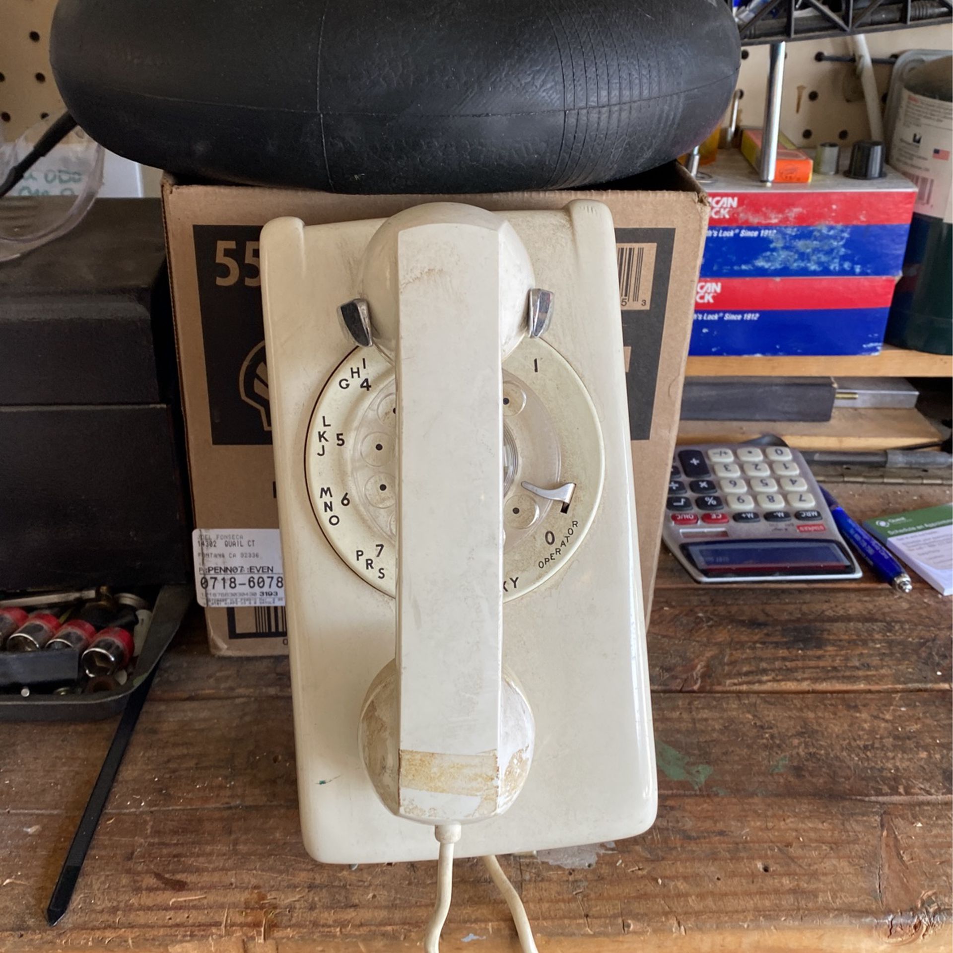 Old Kitchen Phone For Hanging On The Wall