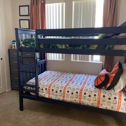 Twin Over Twin Bunk Bed plus Mattress