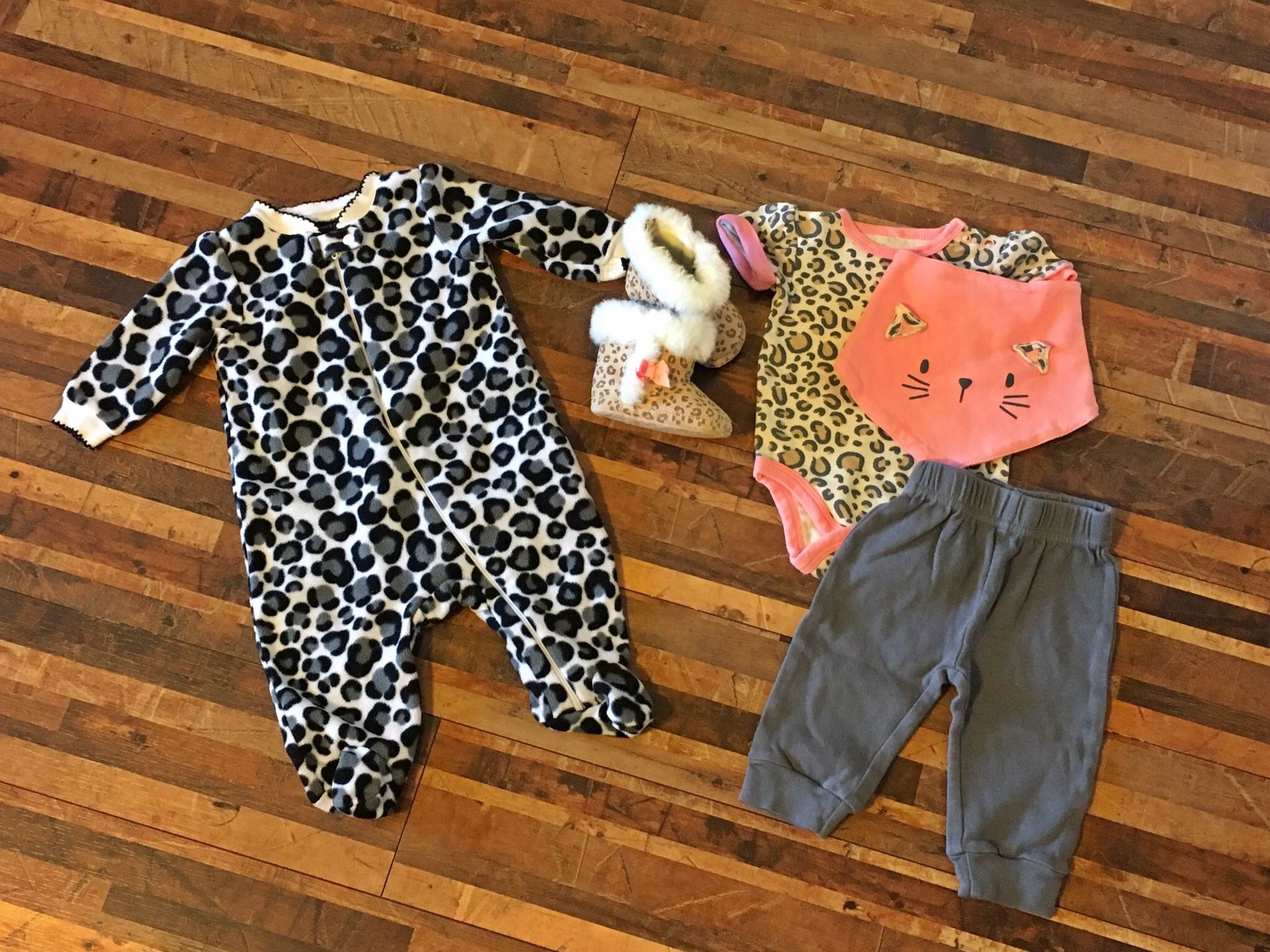 Infant outfit, pj’s and booties