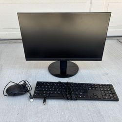 Computer Keyboard, Mouse, And Screen