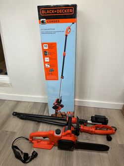 BLACK+DECKER 10 in. 8 AMP Corded Electric Chainsaw with Pole Attachment