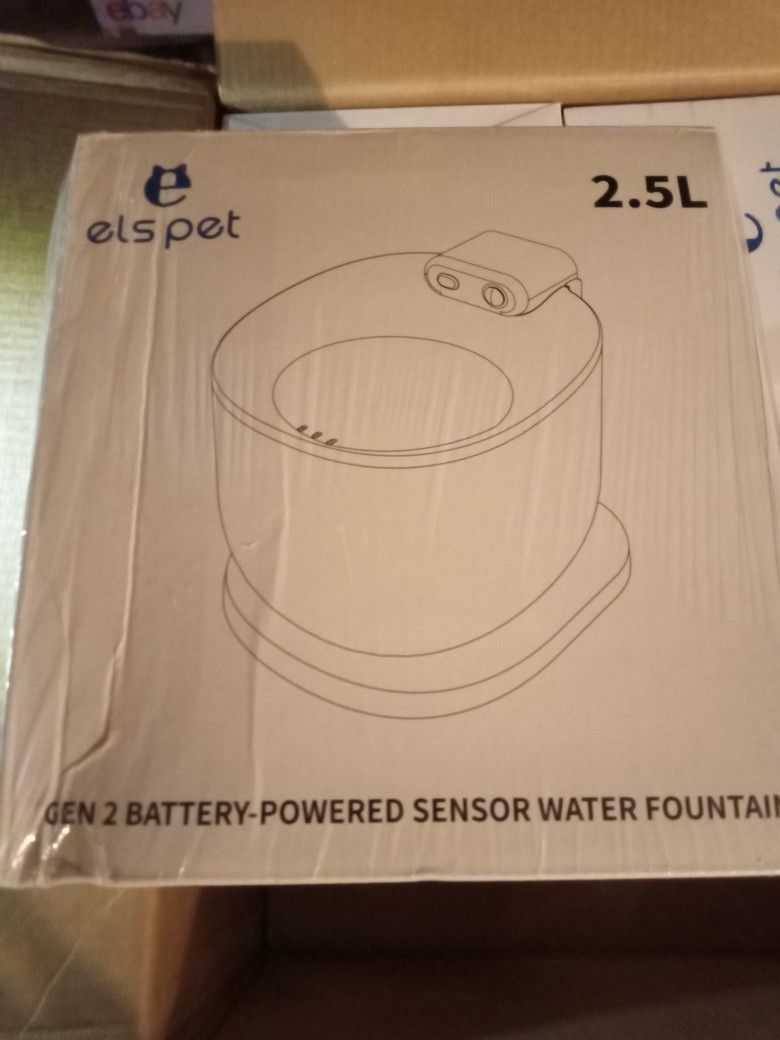 Els Pet G2 Battery Powered Sensor Water Fountain Exceptional Battery Life Fewer Chores for You!! Dual Water Modes