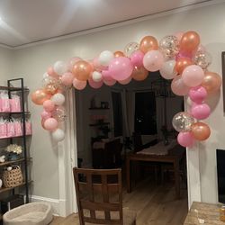 Free Pink Balloon Arch 