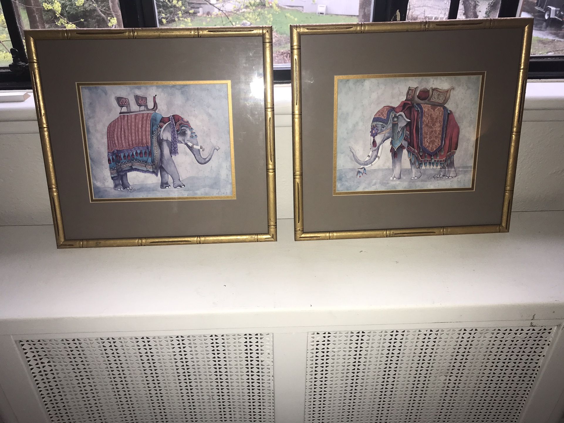 Pair Of Elephant Prints