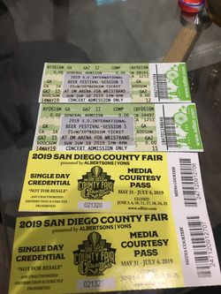 San Diego County Fair Entry & Beer Fest Entry