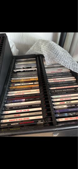 Boxes of music CDs