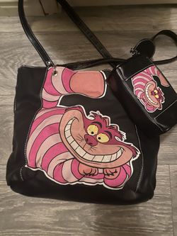 Disney Cheshire Cat Bag And Makeup Bag