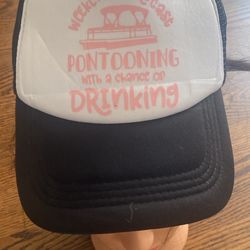 VTG Weekend Forecast “Pontooning with a Chance of Drinking” Higgins Lake Trucker Hat SnapBack