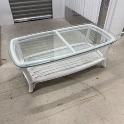 Glass-Top Coffee Table