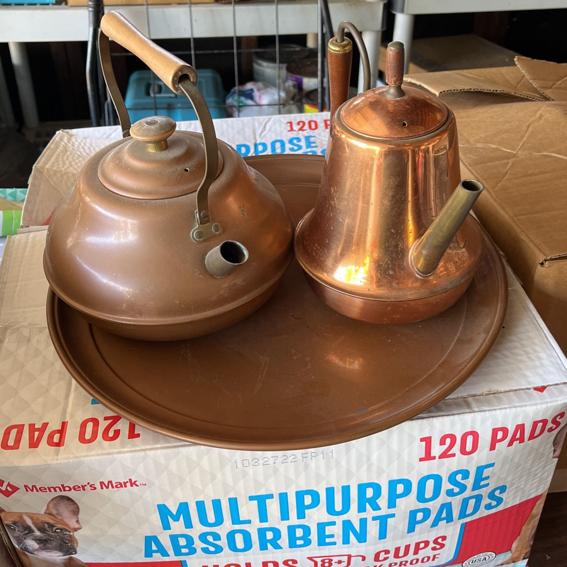 Vintage Copper Tea Kettles