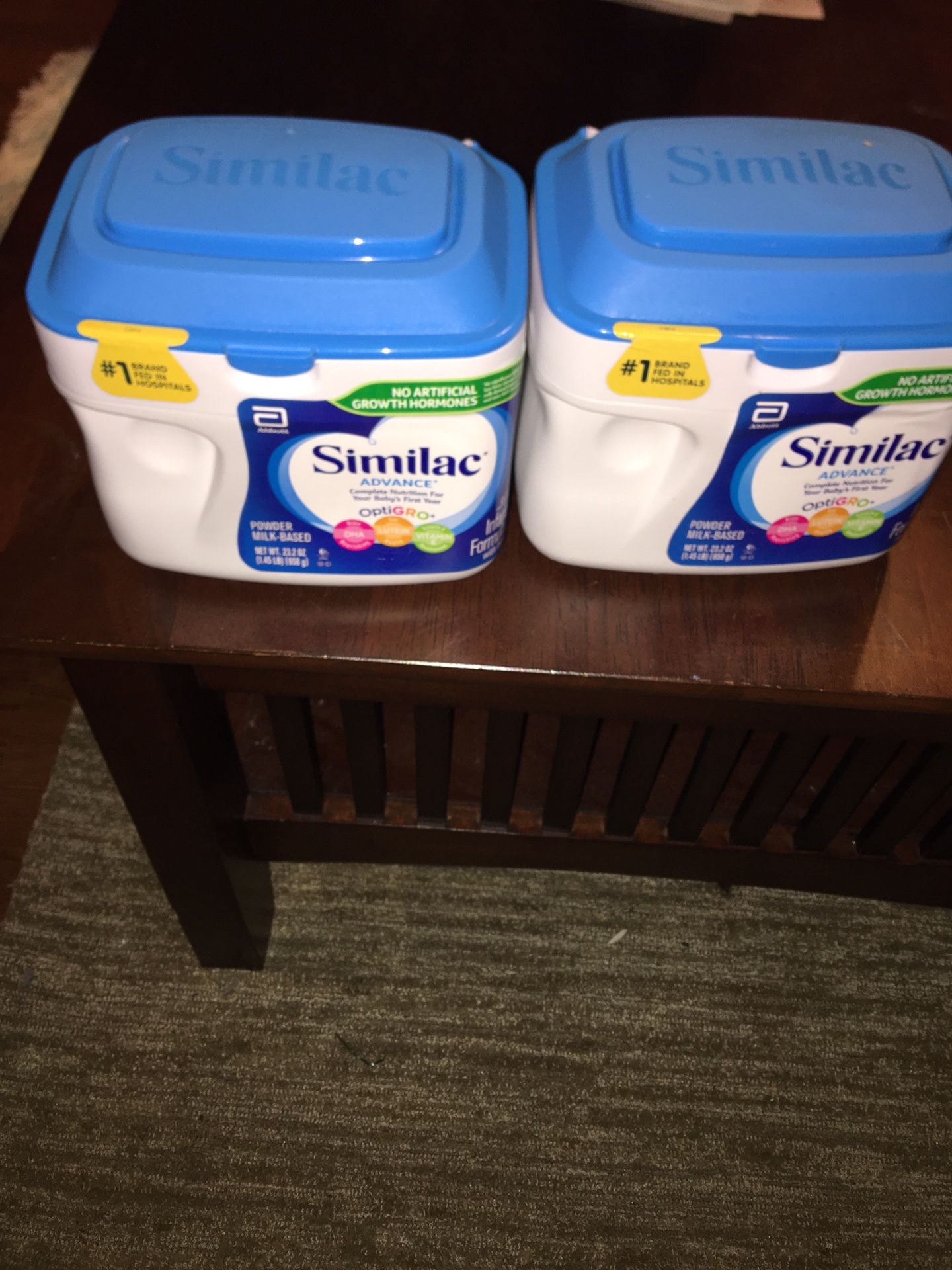 2 Similac Advance tub(23.2oz) $30