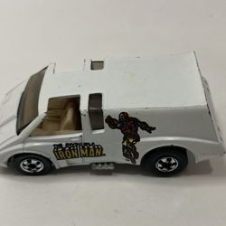 Hot Wheels Iron Man 1979 White Vette Van Marvel Comic Heroes Hong Kong Vintage