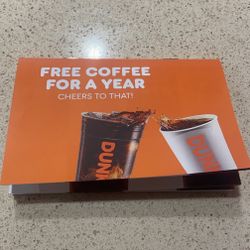 Dunkin’ Donuts Free Coffee For A Year Booklet (April 2025)