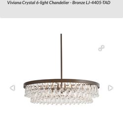 6 Light BRONZE Chandelier 