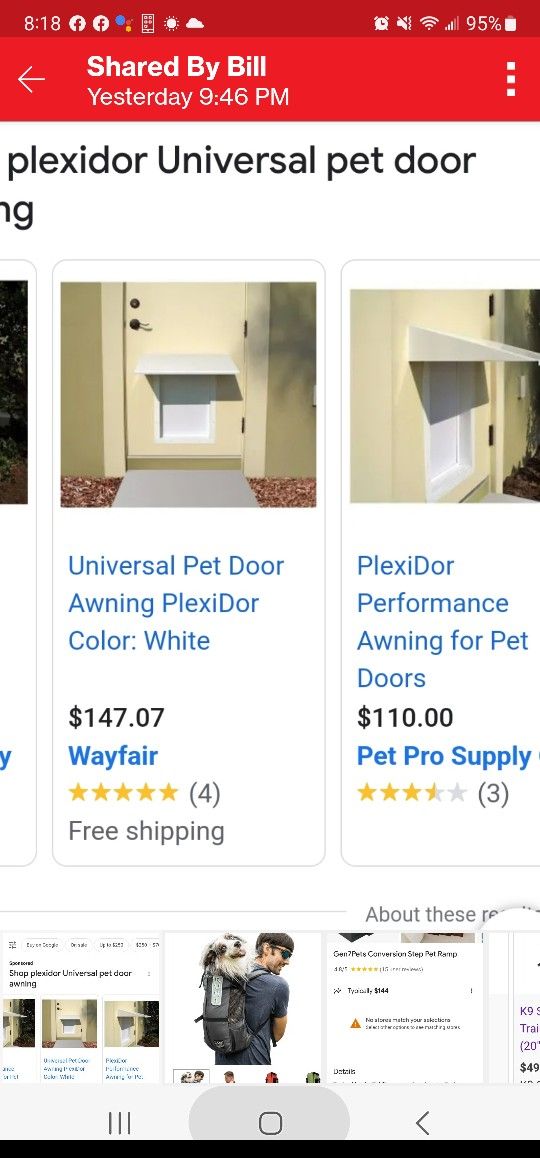 Pet Door Awning