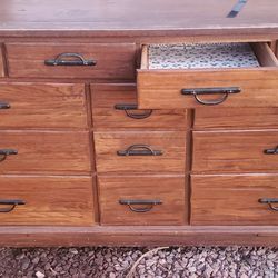 Ranch oak 1960's 13- drawers