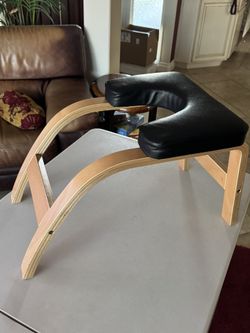 Black Wooden Yoga Inversion Stool Home Durable