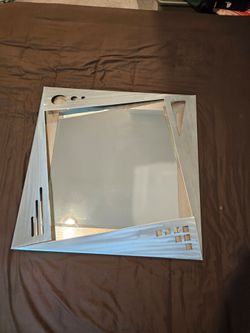 Vintage Post-Modern Asymmetrical Geometric Studio Craft Mirror