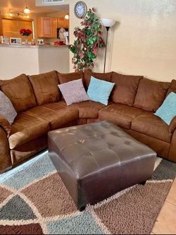 Beautiful sectional with ottoman