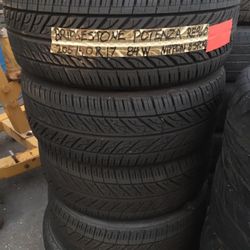 Bridgestone Potenza, used 17 inch tires, good tread,