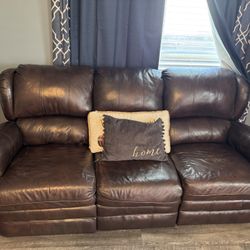 Leather Recliner Couch