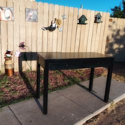 Black Desk Or Halfway Table 31"H 44"W 20"D