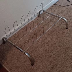 Silver Metal Shoe Rack 