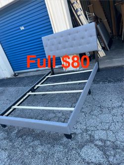 Full bed frame and mattress