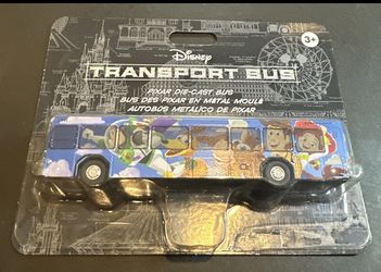 NIB Disney Parks Pixar Transport Bus Toy Story Model Die Cast Metal Vehicle Buzz
