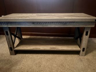Rustic Crossbar Entryway Bench By Stratford for Sale in Smyrna
