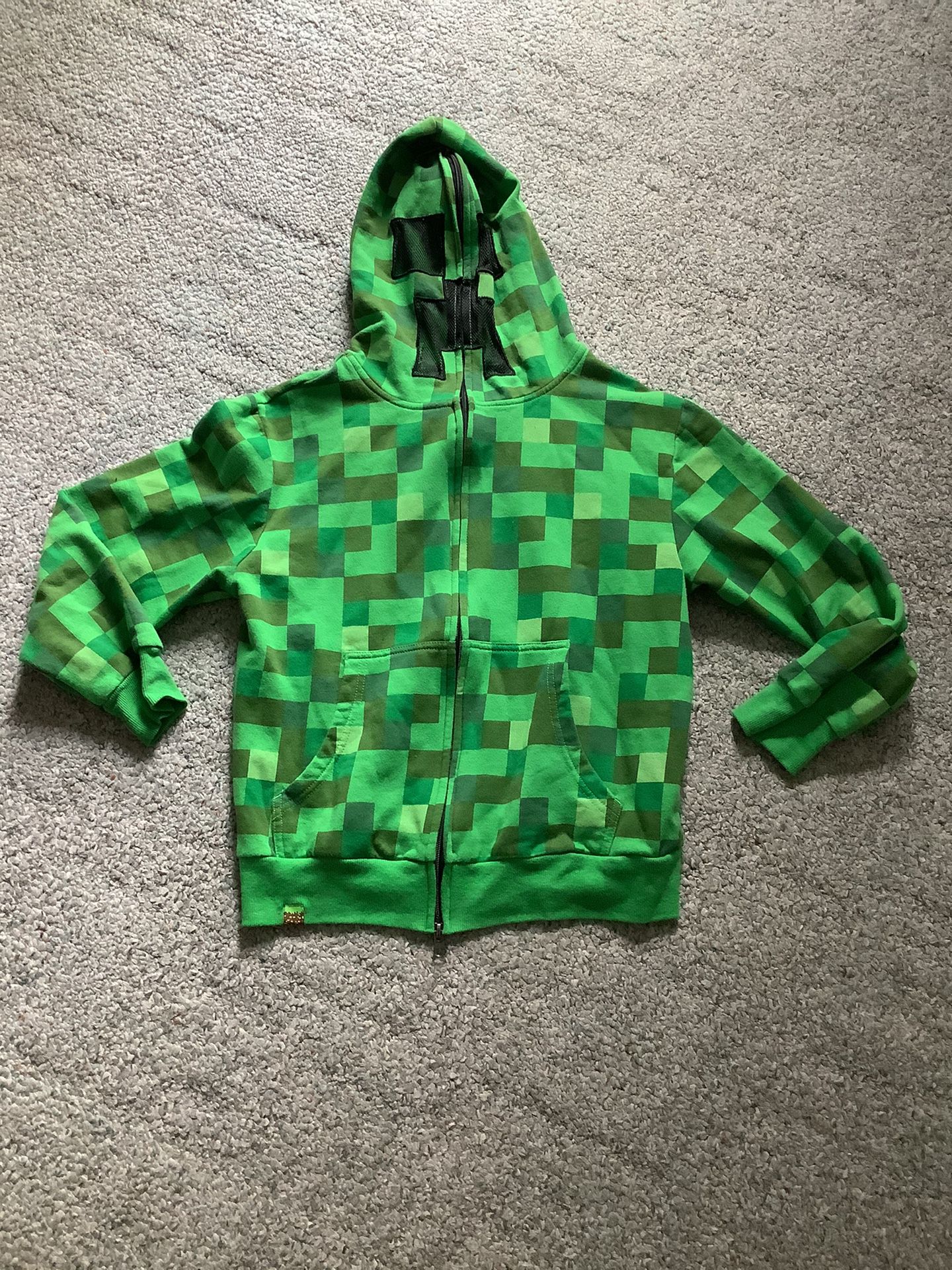 Boys' Minecraft Creeper Costume Fleece Sweatshirt - Green
