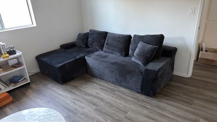 Navy Sectional Sofa w/Chaise OBO
