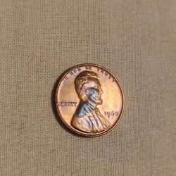 1960 Abraham Lincoln One Cent Small Date Double Die Penny. 