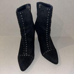 Universal Thread Lona Microsuede (faux) Studded Heeled Booties, Sz 6.5