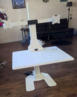 Rising monitor stand for desk works great