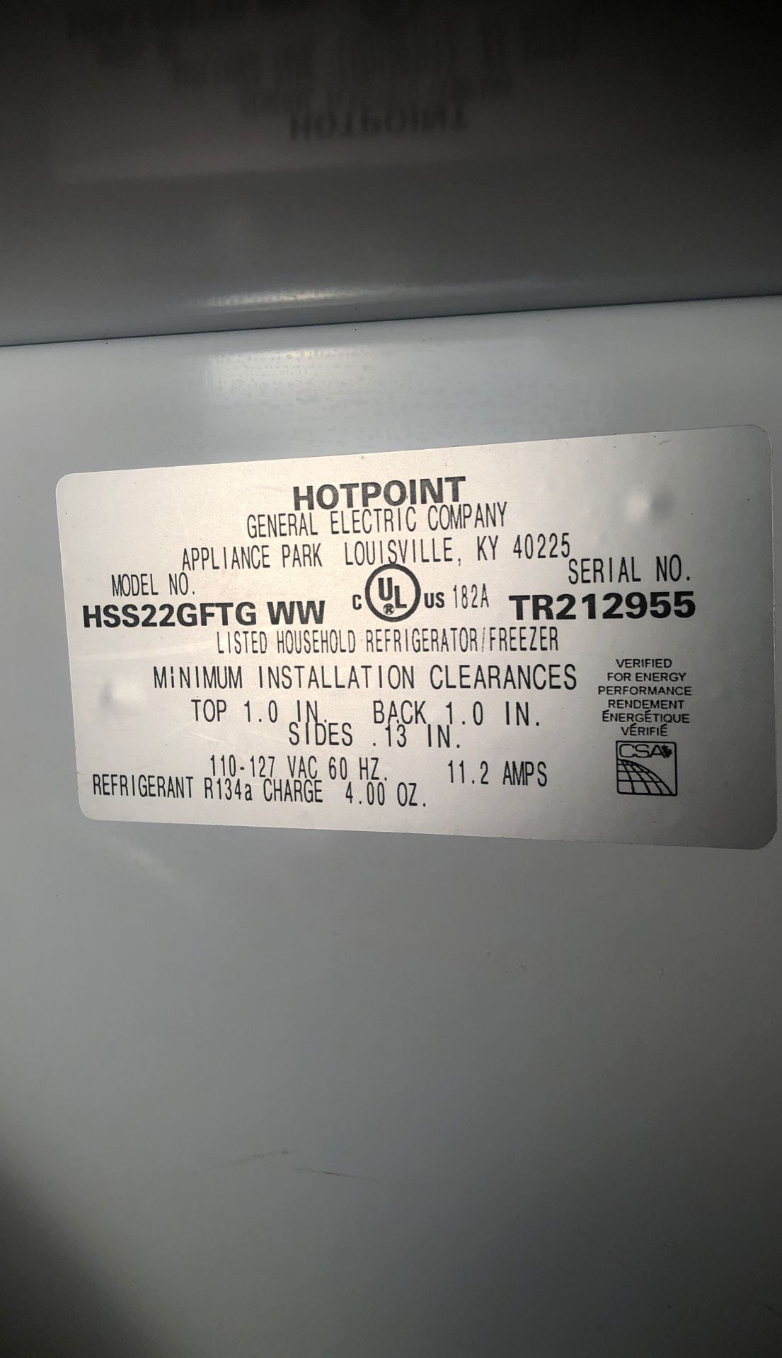 Refrigerator side by side doors with ice maker (ice make only