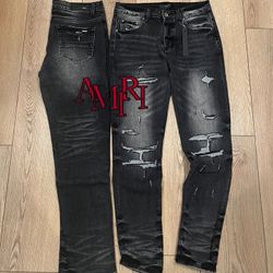 Amiri slim fit black jeans